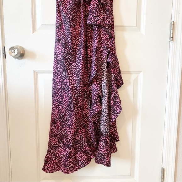 ALESSANDRA RICH Silk Asymmetrical Ruffle Evening Formal Dress - Picture 7 of 14